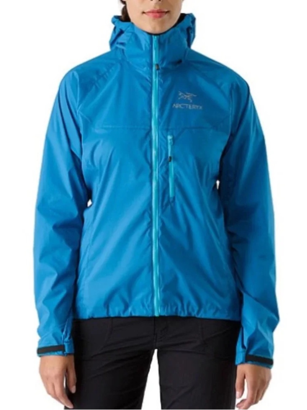 Arc'teryx Squamish Hoody Blue Women Lightweight Packable Wind Shell size Small